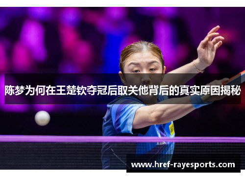 陈梦为何在王楚钦夺冠后取关他背后的真实原因揭秘 陈梦为何在王楚钦夺冠后取关他背后的真实原因揭秘